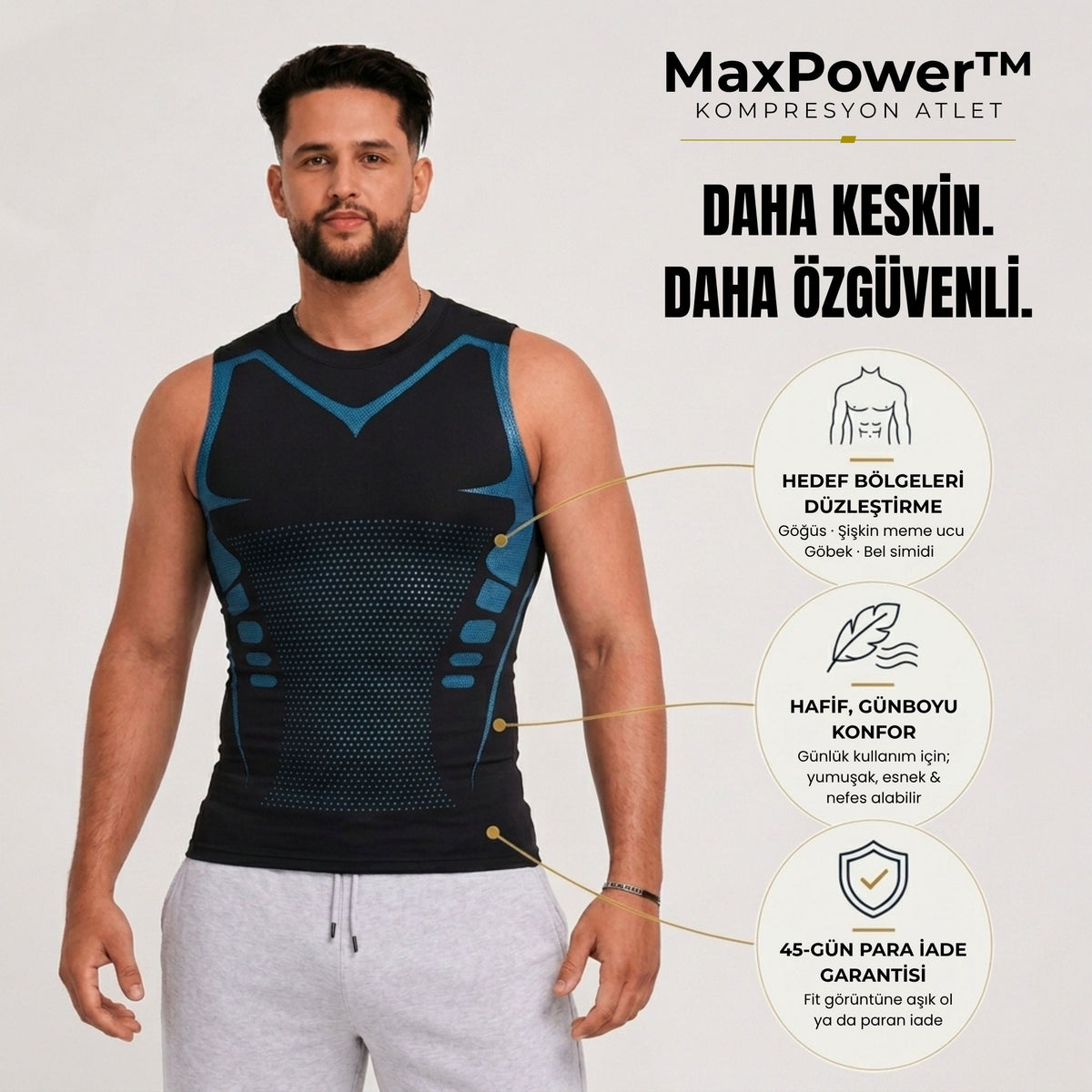MAXPOWER İYONİK KOMPRESYON ATLET